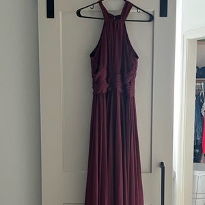 Maroon bridesmaid dress
